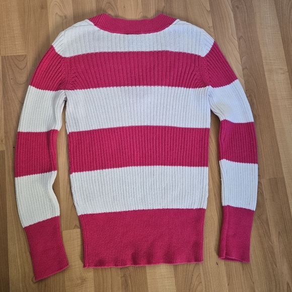 Faded Glory Y2K Striped Cable Knit Sweater Women's M Vtg Mean Girls Preppy - Picture 8 of 10